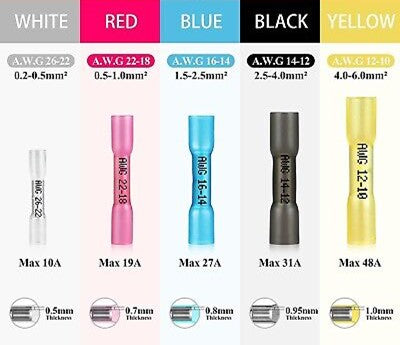 AWG 22–10 but connector heat-shrink set