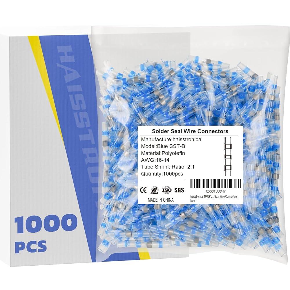 Waterproof connectors - HAISSTRONICA Blue SST-B, AWG 16-14, 1000pcs. Polyolefin, CE certified.