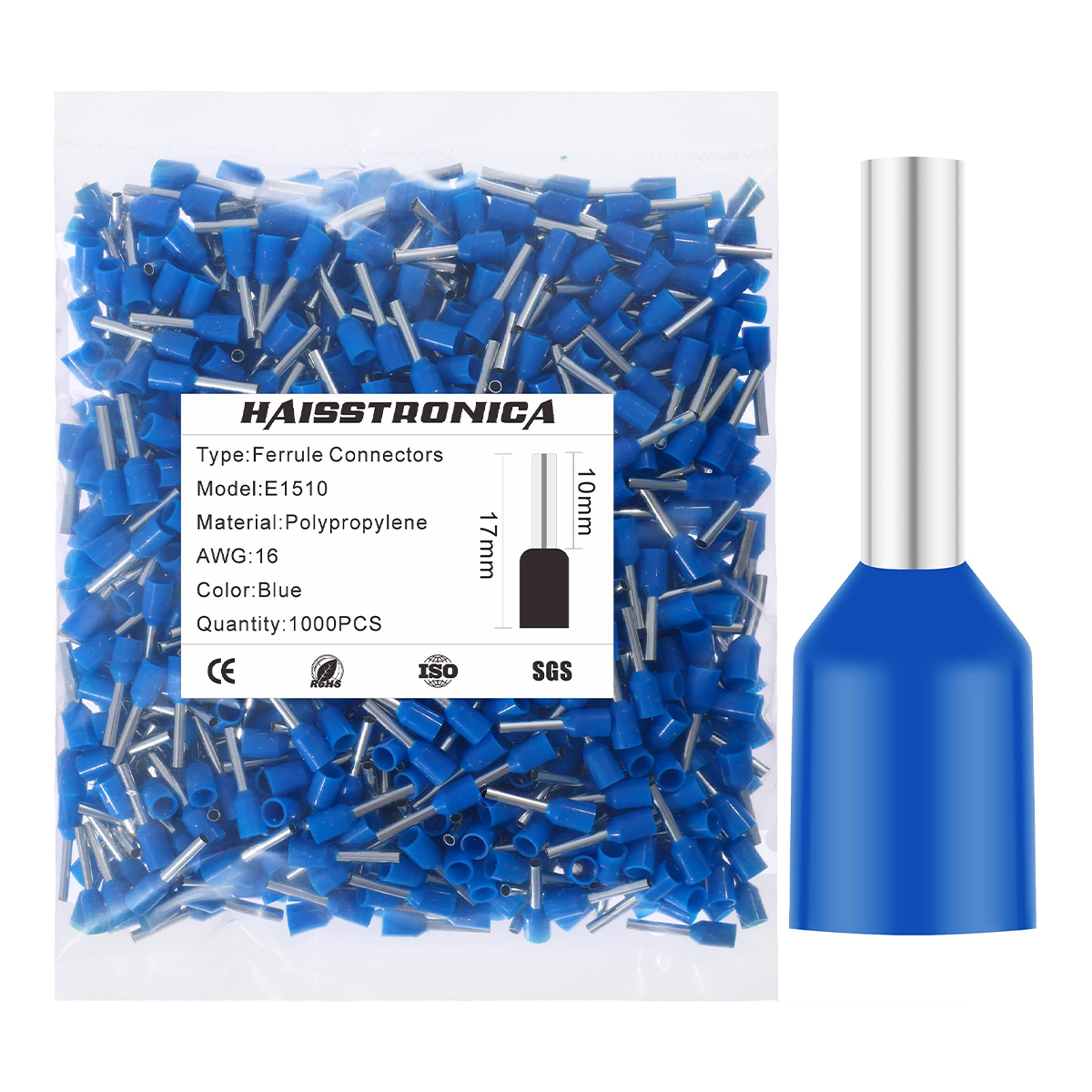 Haisstronica plating tine technology ferrules, ensuring firm crimps and stable wire connections.