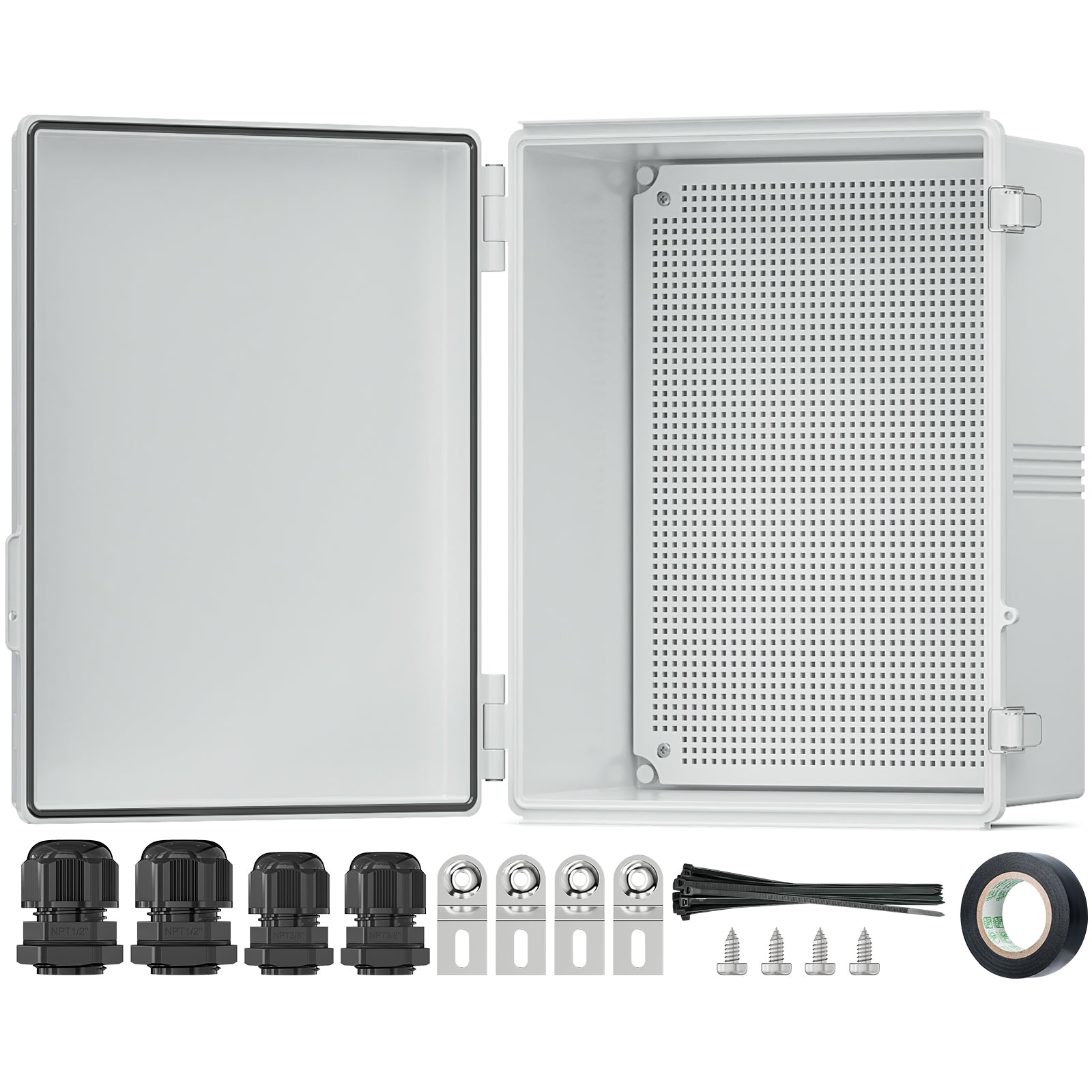 Complete Haisstronica cable junction box kit, including waterproof components, zip ties, and installation accessories.