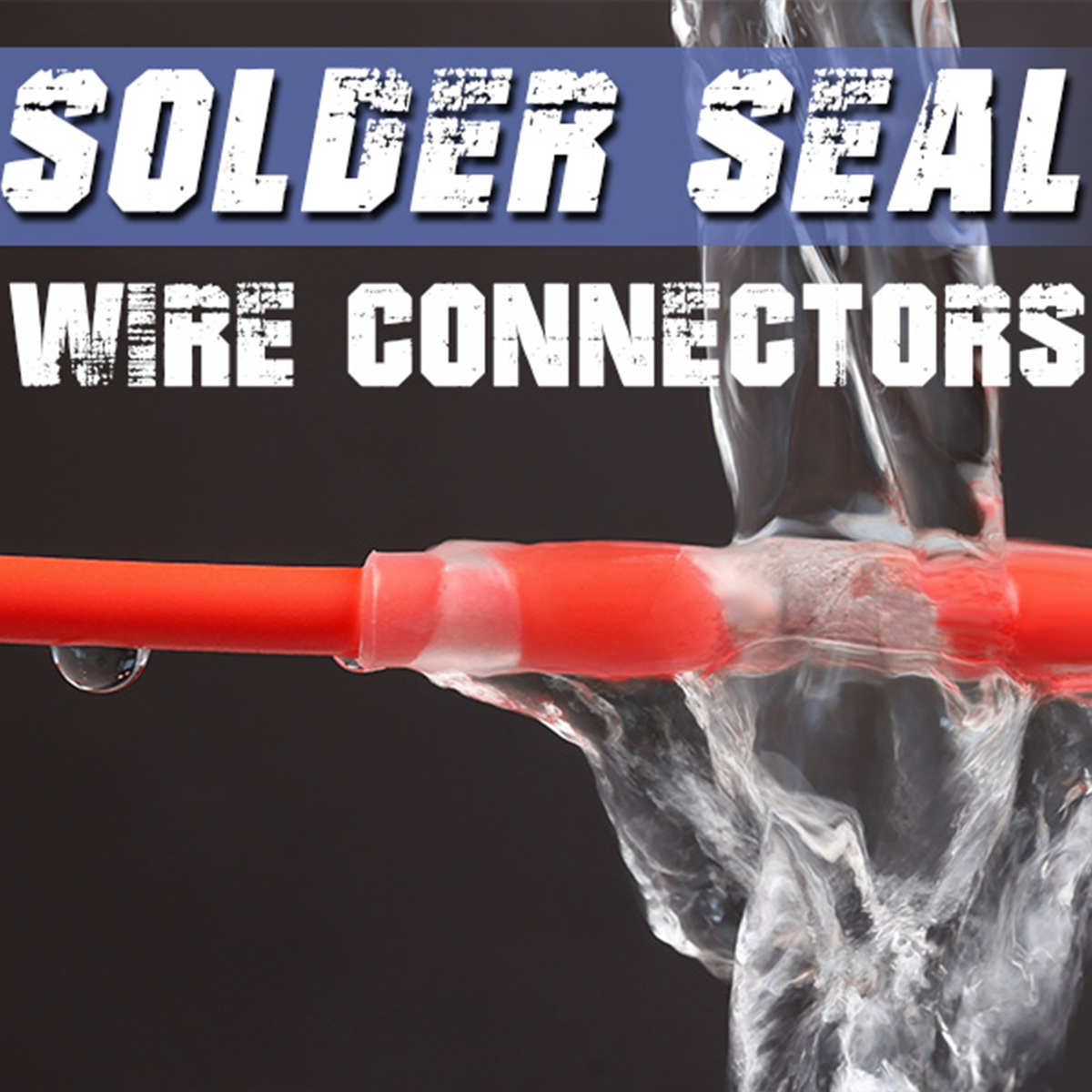 Heat shrink solder wire connectors with fire-resistant (FR) insulation for electrical safety.
