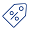Percent discount badge icon