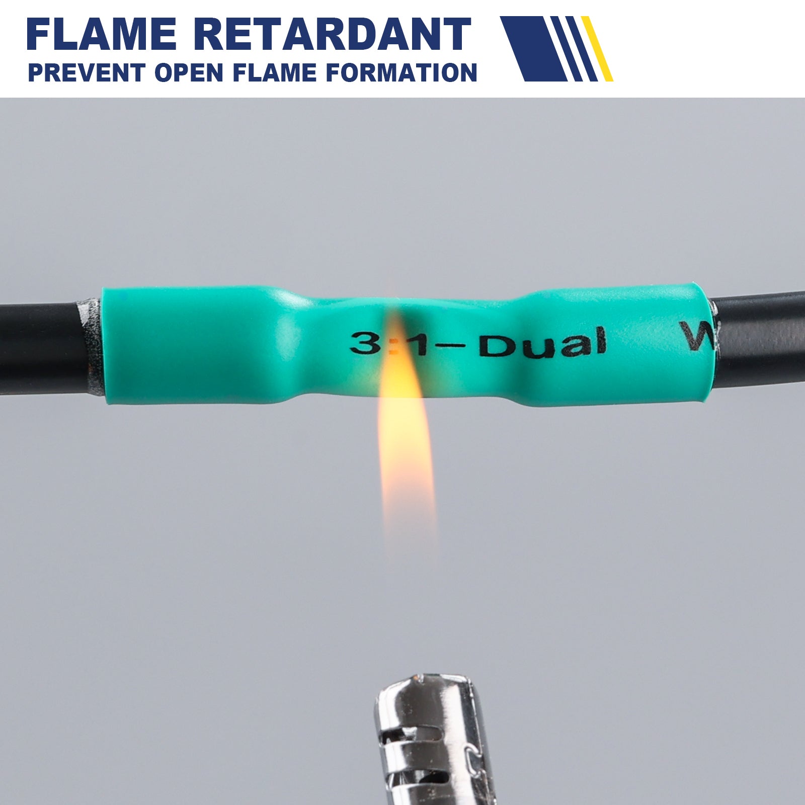 Haisstronica high temperature heat shrink tubing (3:1 dual-wall) for flame-retardant electrical applications.