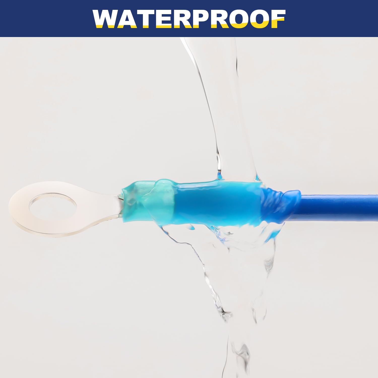 Haisstronica heat shrink crimp connectors: brass terminals with hot melt adhesive for waterproof, dustproof crimping.