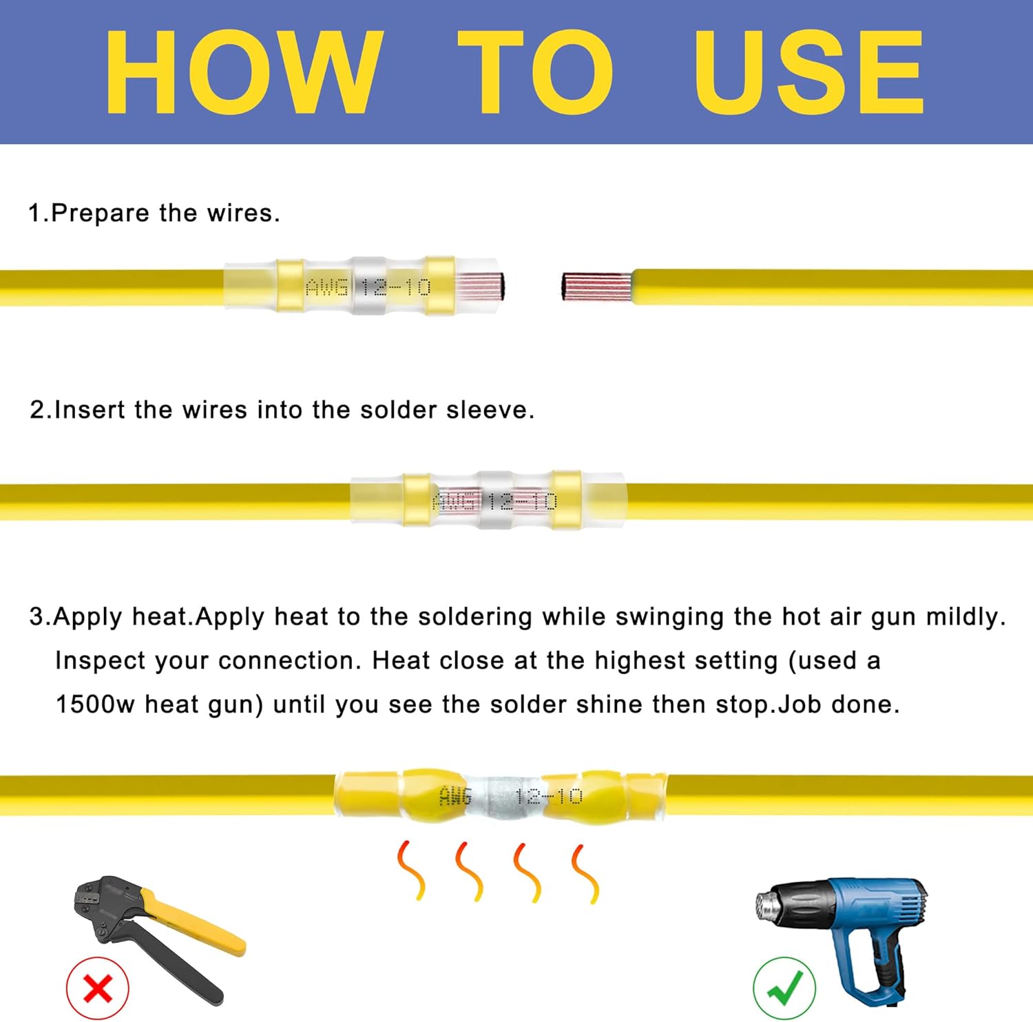 Heat Shrink Wire Connectors 880 PCS 680PCS 480PCS Mixed Model AWG 22-10