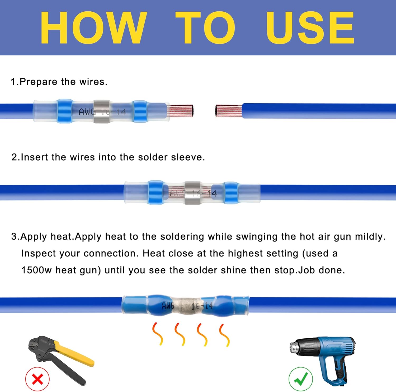 Heat Shrink Wire Connectors 880 PCS 680PCS 480PCS Mixed Model AWG 22-10