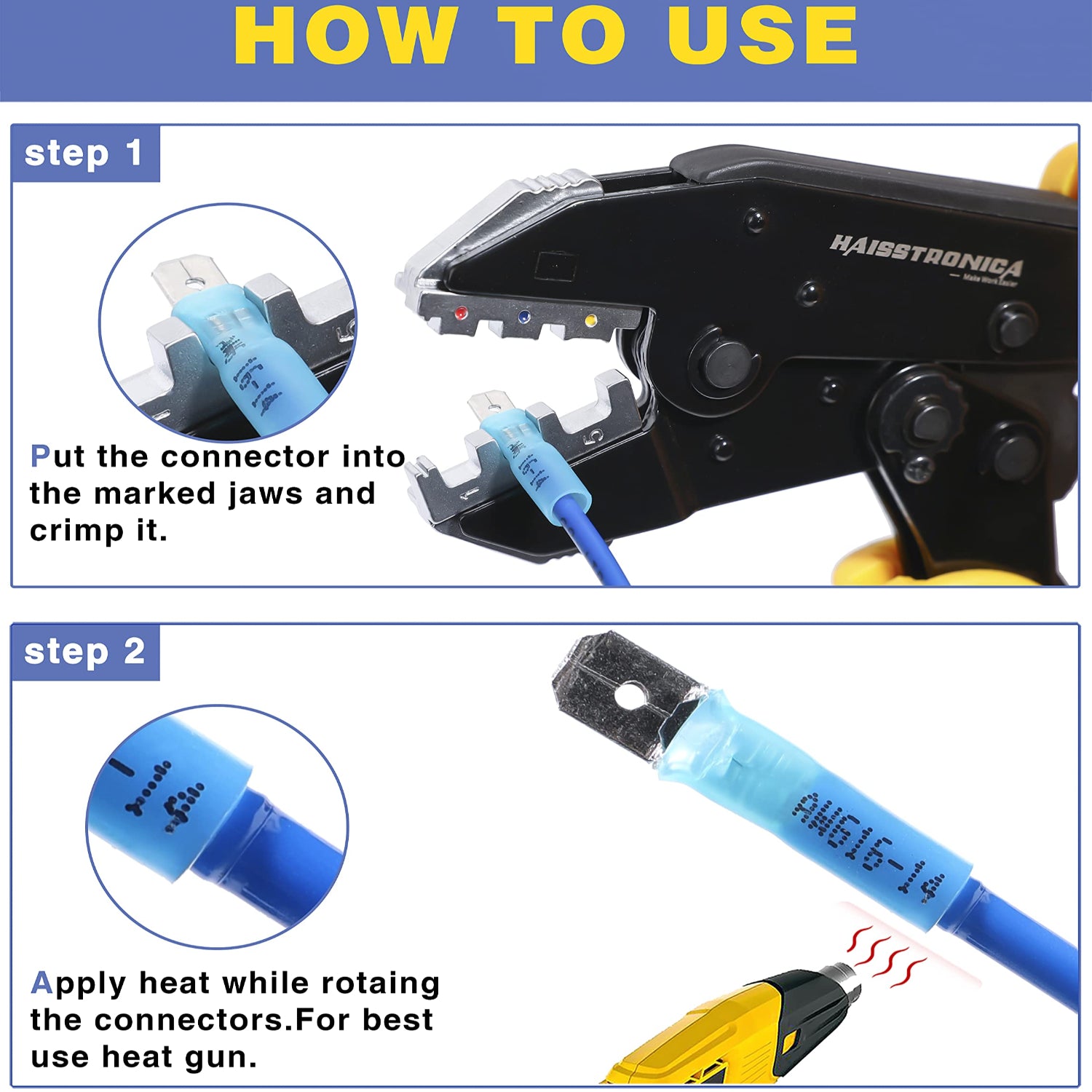 Heat Shrink Wire Connectors - Spade Terminals(Bagged)