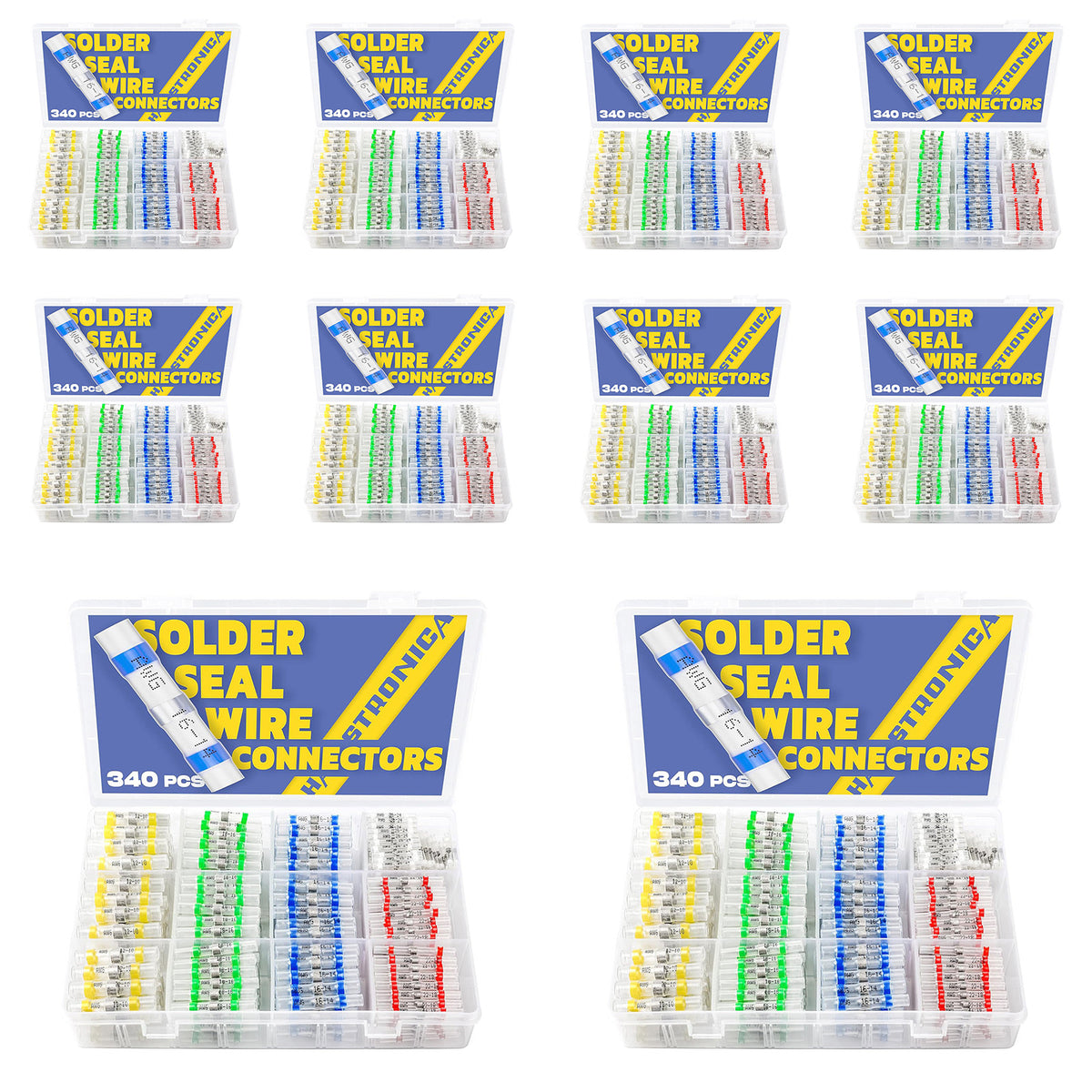 Monthly Stocking - 10*340PCS Heat Shrink Solder Seal Wire Connectors