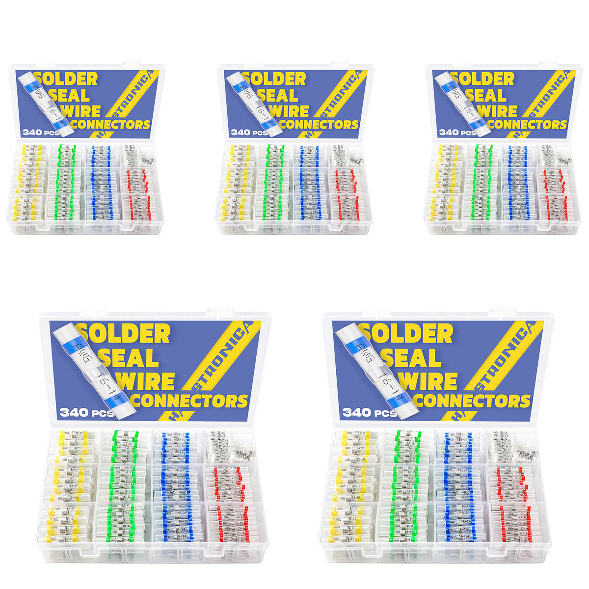 Standard Stock - 5*340PCS Heat Shrink Solder Seal Wire Connectors