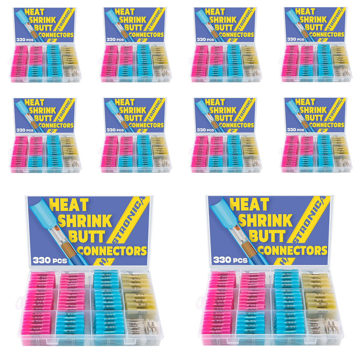 Monthly Stocking - 10*330PCS Heat Shrink Butt Connectors