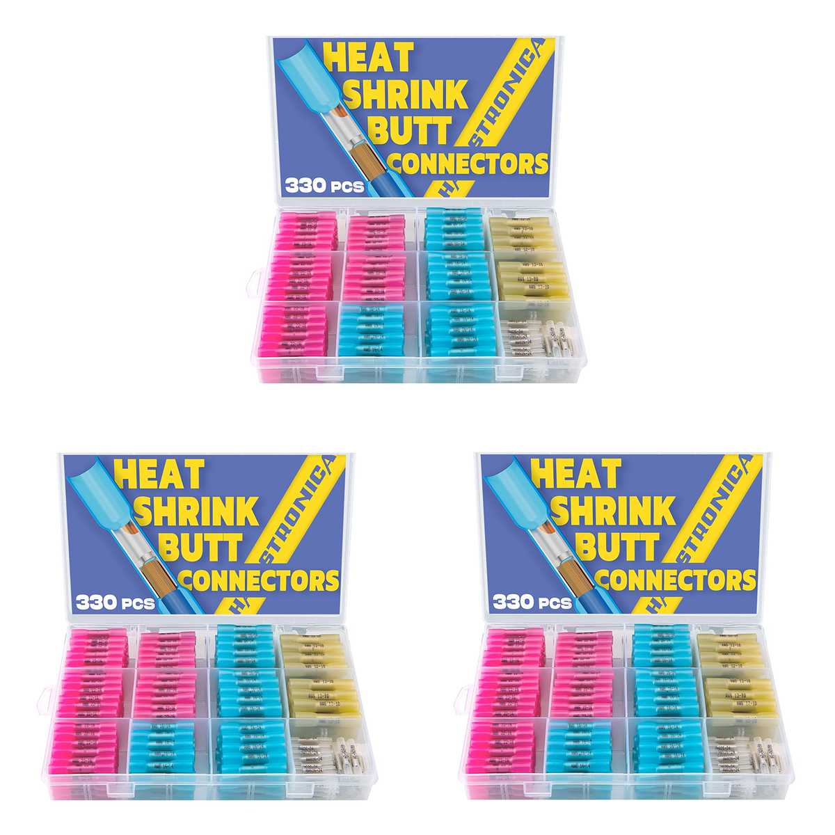 Light Replenishment - 3*330PCS Heat Shrink Butt Connectors