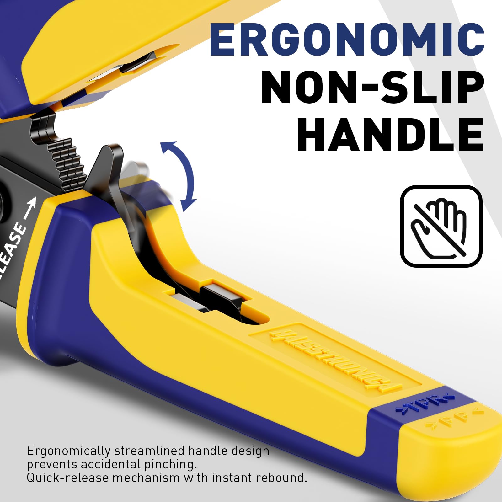 Reliable wire crimp—Haisstronica AWG 22–10 Ratchet Wire Terminal Crimper for heat‑shrink connectors; crisp indents, secure holds