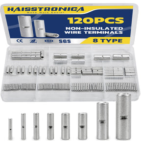 🔥Clearance🔥 Non Insulated Butt Connectors Kit AWG