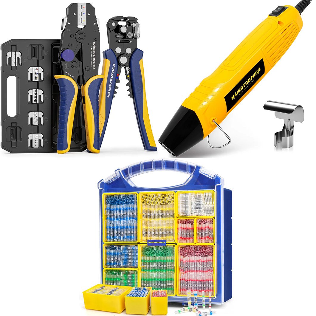 8PCS Crimping Tool Set & Mini Heat Gun & Solder Seal Wire Connectors