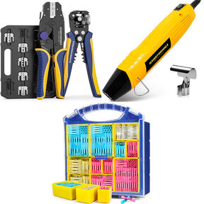 8PCS Crimping Tool Set & Mini Heat Gun & Butt Connectors