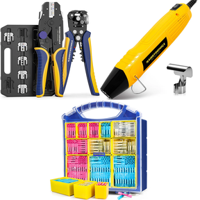 8PCS Crimping Tool Set & Mini Heat Gun & Butt Connectors