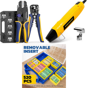8PCS Crimping Tool Set & Mini Heat Gun & Solder Seal Wire Connectors