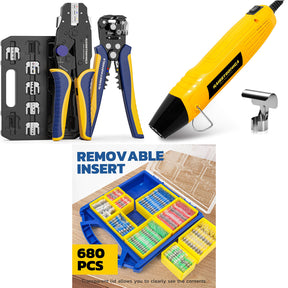 8PCS Crimping Tool Set & Mini Heat Gun & Solder Seal Wire Connectors