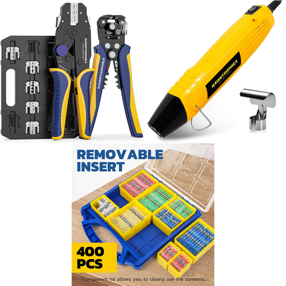 8PCS Crimping Tool Set & Mini Heat Gun & Solder Seal Wire Connectors