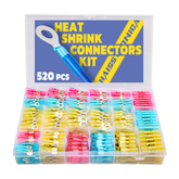 Haisstronica shrink wrap wire connectors kit with 520 pieces for comprehensive electrical projects.