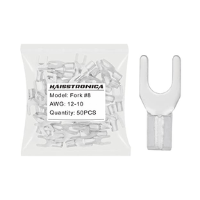 Non-Insulated Copper Wire Connectors 50PCS/100PCS AWG 22-10 #8 - Fork Terminals