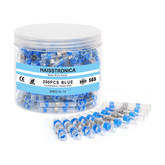 Haisstronica 200PCS blue solder heat shrink for durable cable splicing.