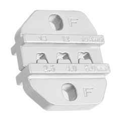 Haisstronica crimper dies for AWG 10-14 wire terminals, designed for precision crimps in automotive/DIY projects.