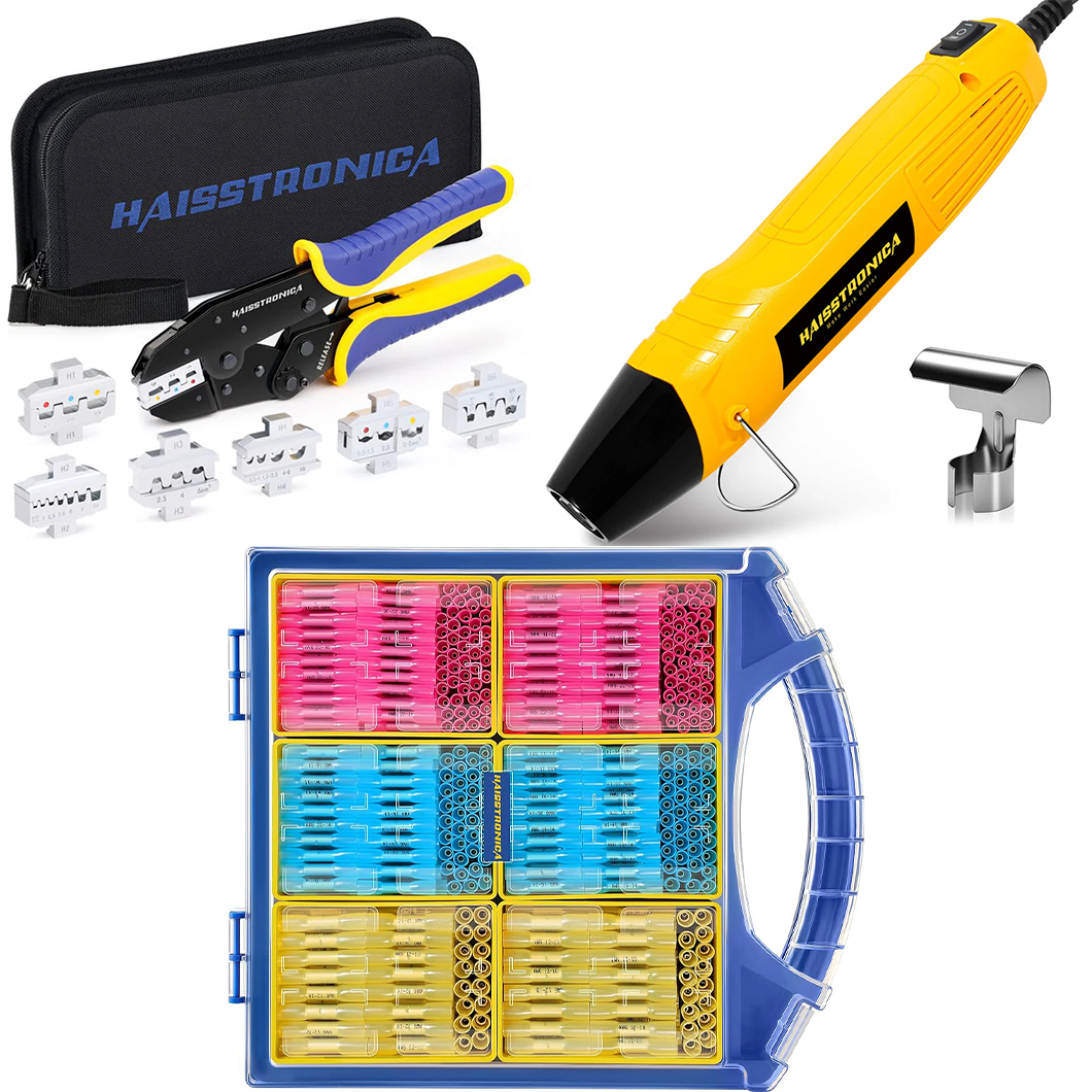 6 in 1 Tool Kits & Mini Heat Gun & Butt Connectors Kit
