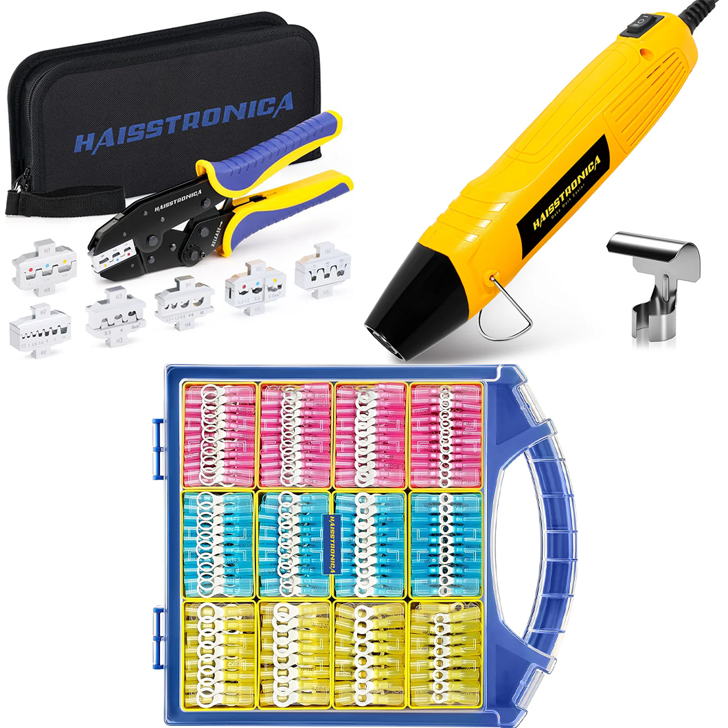 6 in 1 Tool Kits & Mini Heat Gun & Ring/Spade/Bullet Terminals