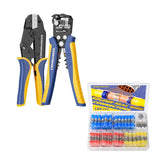 Wire Stripper and Crimping Tool Kit & 120 PCS Solder Seal Wire Connectors