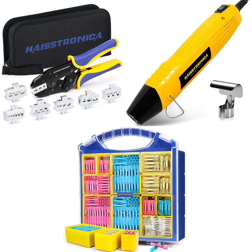 6 in 1 Tool Kits & Mini Heat Gun & Butt Connectors Kit