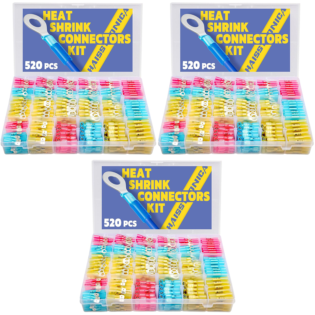 Light Replenishment - 3*520PCS Marine Grade Heat Shrink Wire Connectors