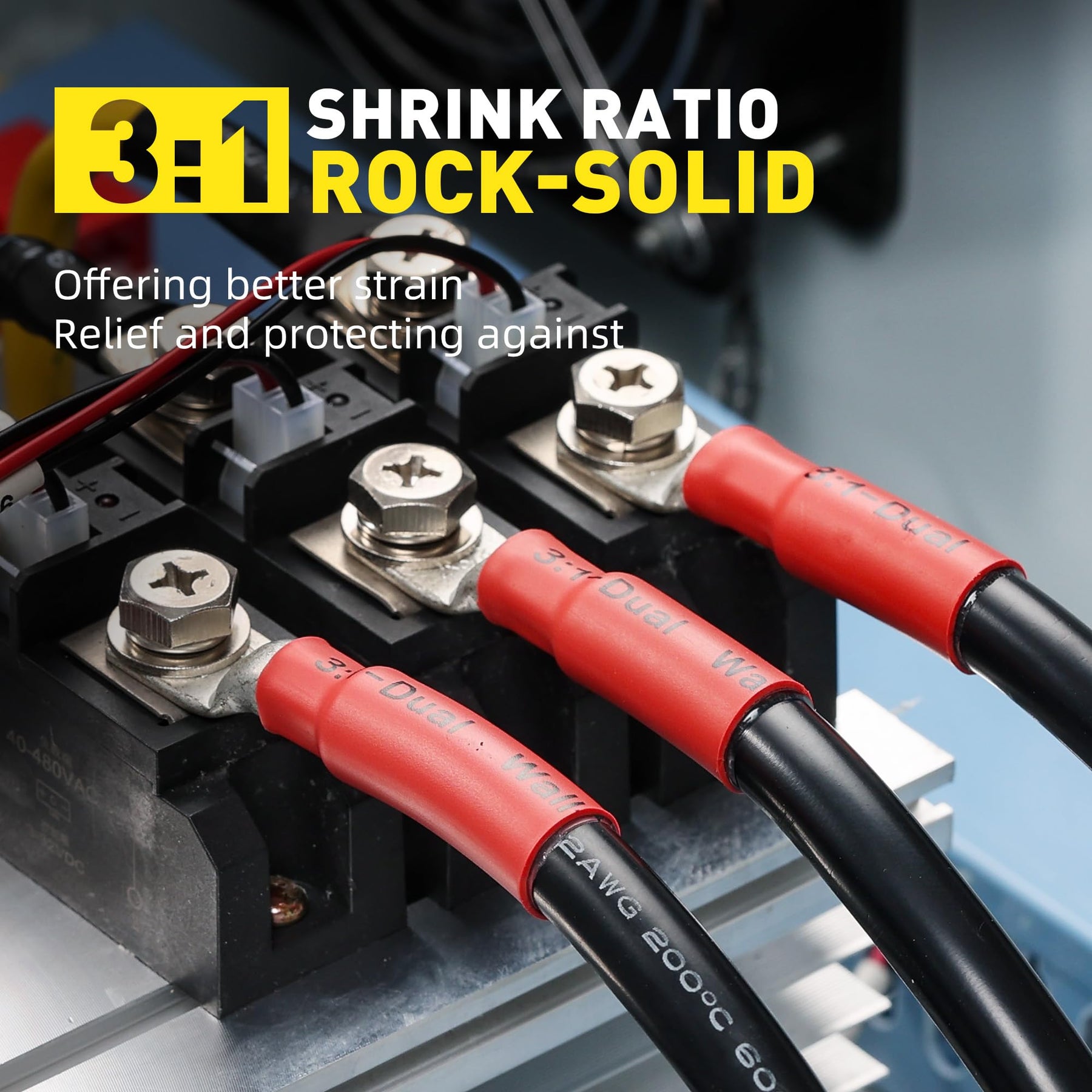 Haisstronica solder seal wire connectors: Strip wires, insert into connector, heat solder ring with heat gun for waterproof joins.