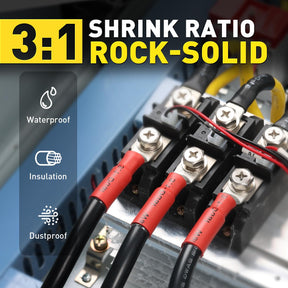 Haisstronica 3:1 adhesive heat shrink tubing - waterproof/dustproof insulation for rock-solid electrical connections