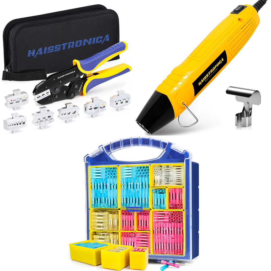 6 in 1 Tool Kits & Mini Heat Gun & Butt Connectors Kit