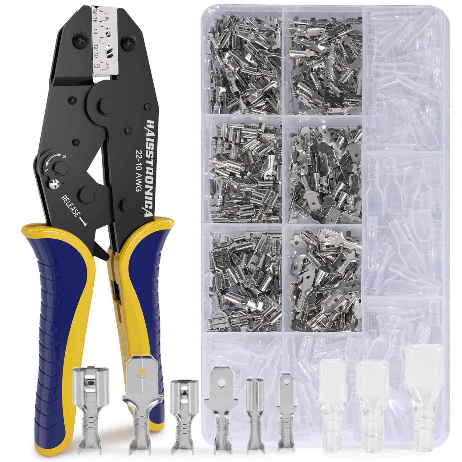 Brass Open Barrel Terminals with Crimping Tool
