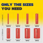 Haisstronica waterproof shrink tubing assortment (1/4"-5/8" walls) for industrial cable protection and moisture resistance.