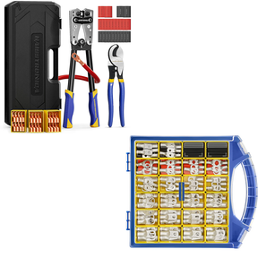 Battery Cable Lug Crimping Tool Kit & 220PCS Battery Cable Lugs
