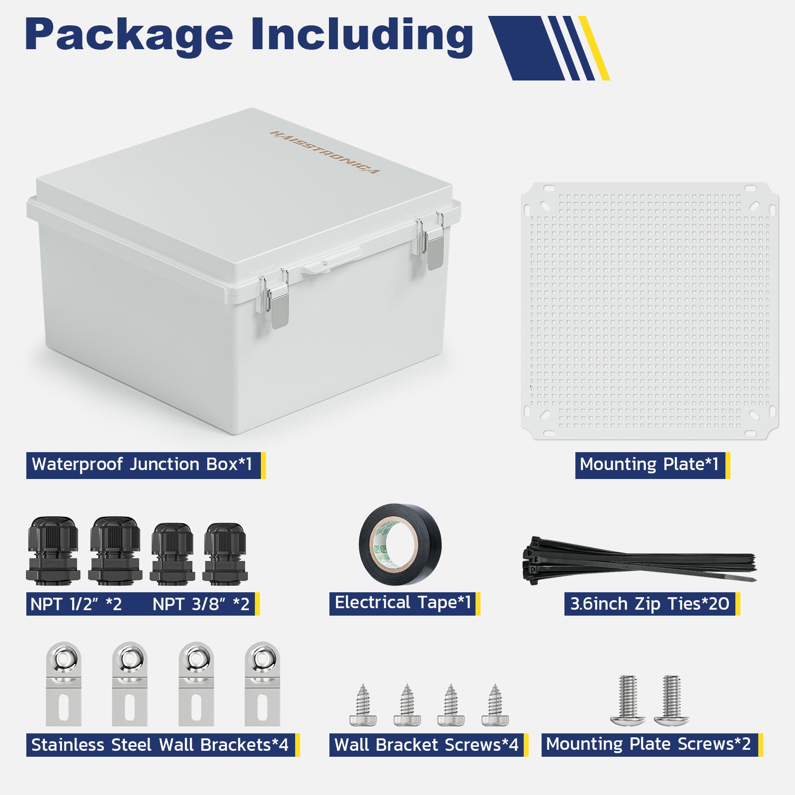 IP67 Waterproof Outdoor Electrical Box Kit - Grey Cover