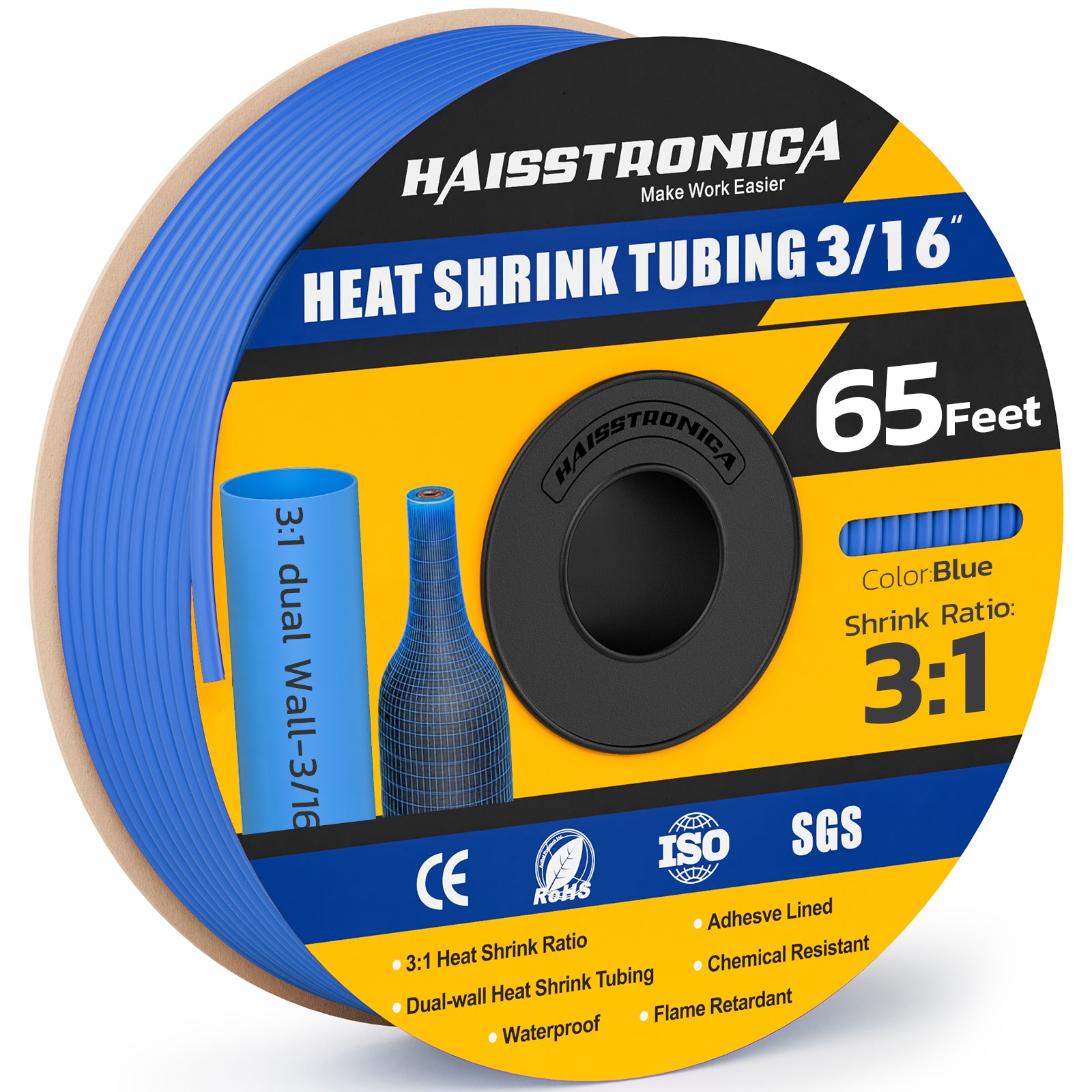 Haisstronica | 65フィートの粘着剤付き熱収縮チューブ