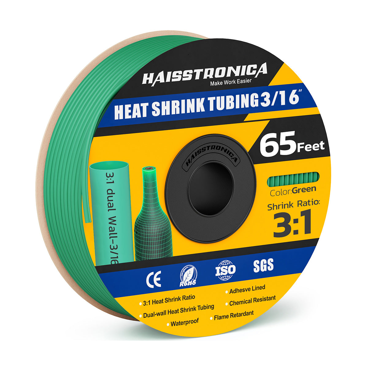Haisstronica | 65フィートの粘着剤付き熱収縮チューブ