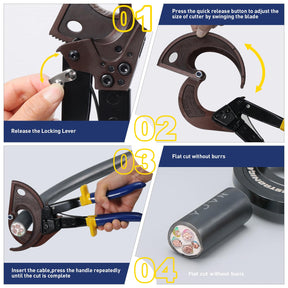 Pince à sertir les embouts de câbles Haisstronica, AWG 23-10, hexagonale auto-ajustable, pour cosses à cliquet, embouts de câbles