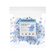 Blue solder stick connectors in a kit, AWG 16-14, ideal for soldering connections and creating reliable wire sealants.