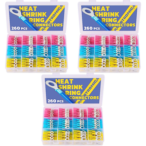 Light Replenishment - 3*260PCS Marine Grade Heat Shrink Ring Connectors