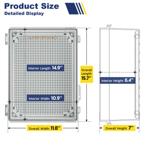 IP67 Waterproof Outdoor Electrical Box Kit - Grey Cover