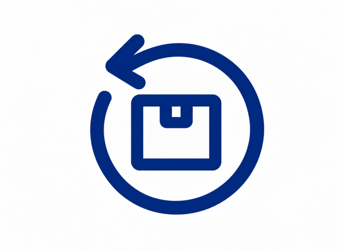 Return package icon representing product returns