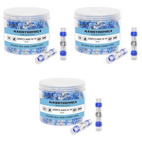 Light Replenishment - 3*200PCS Solder Seal Wire Connectors AWG 16-14 Blue