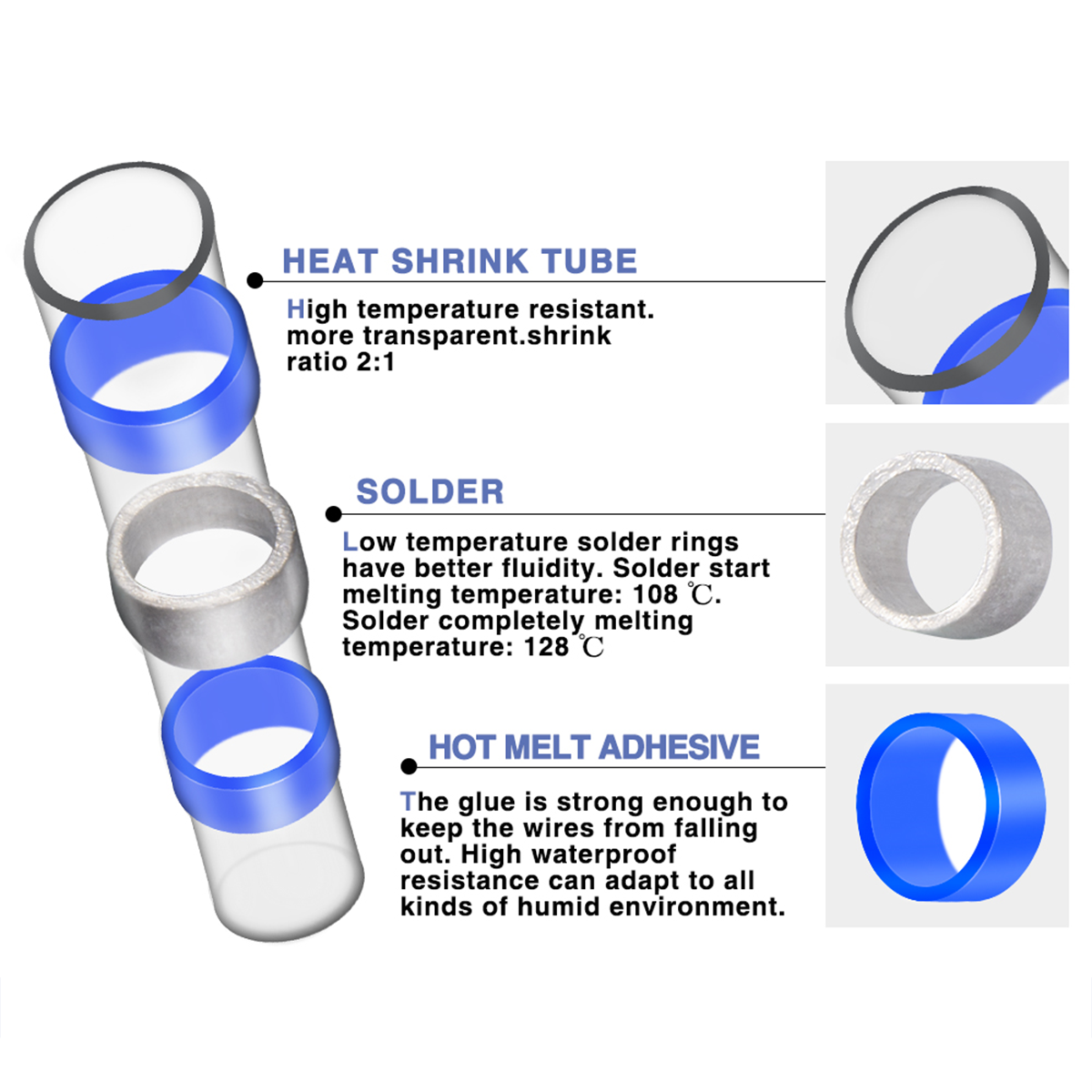 Solder Seal Wire Connectors - Removable Storage Bins