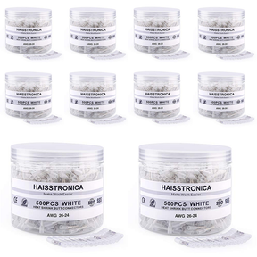 Monthly Stocking - 10*500PCS White Heat Shrink Butt Connectors