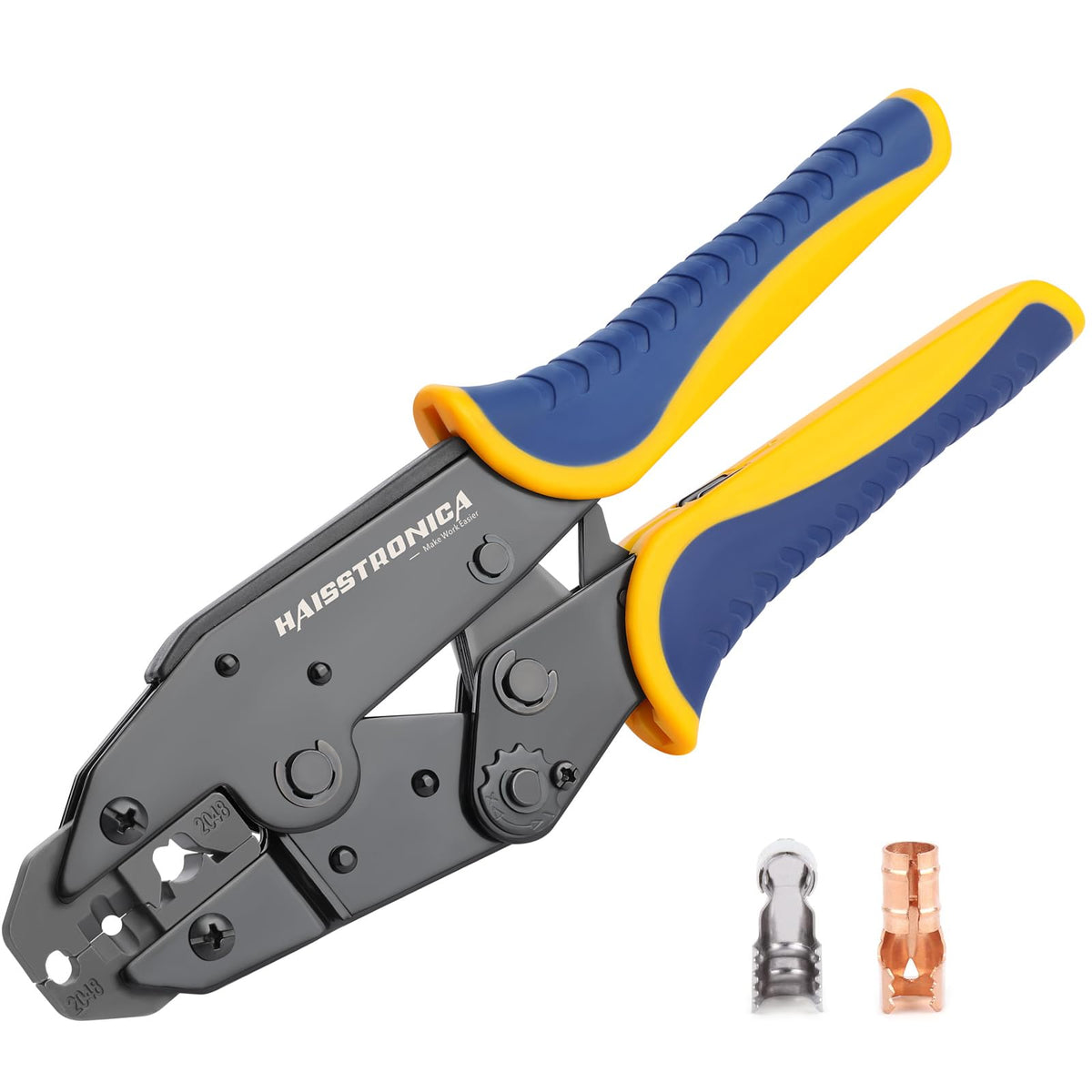 Haisstronica Crimping Tool for Spark Plug Ignition Wire,8.5mm Ratchet Wire Crimper Tool,HS-2048